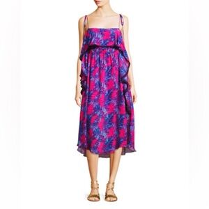 Tanya Taylor 100% Silk Josefina Midi Dress
